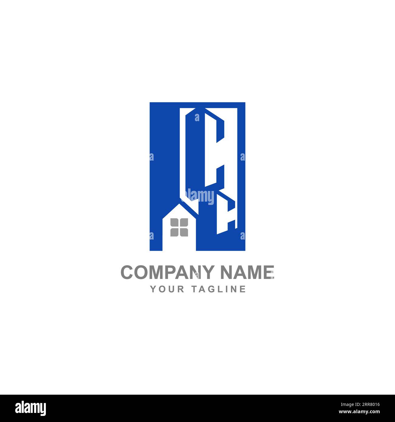 Immobilier 4c texte logo icône modèle de conception Element.EPS 10 Illustration de Vecteur