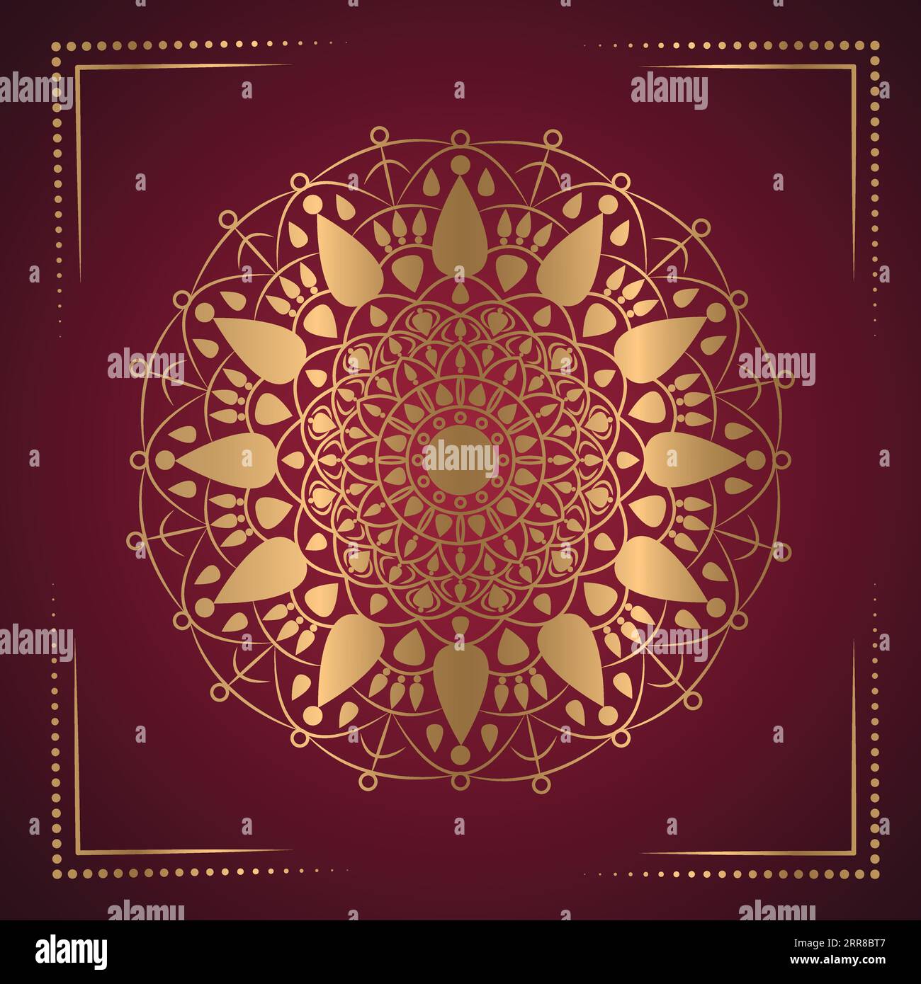 Vector Luxury mandala ornemental fond avec motif arabesque rouge design islamique arabe Illustration de Vecteur