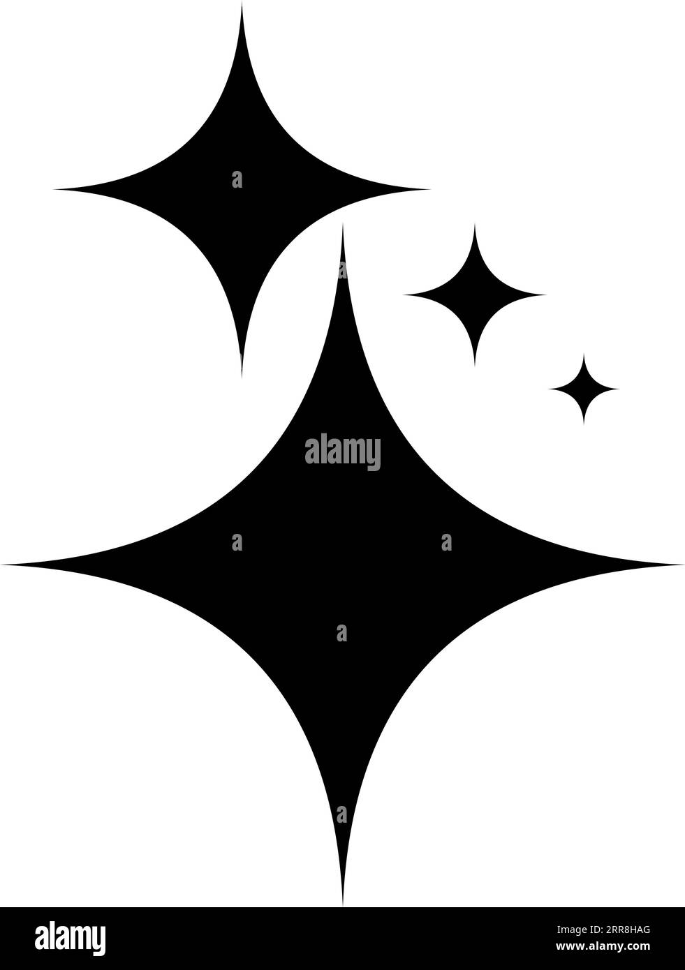 Symbole icône étoiles brillantes brillantes signe brillant pureté brillant Illustration de Vecteur