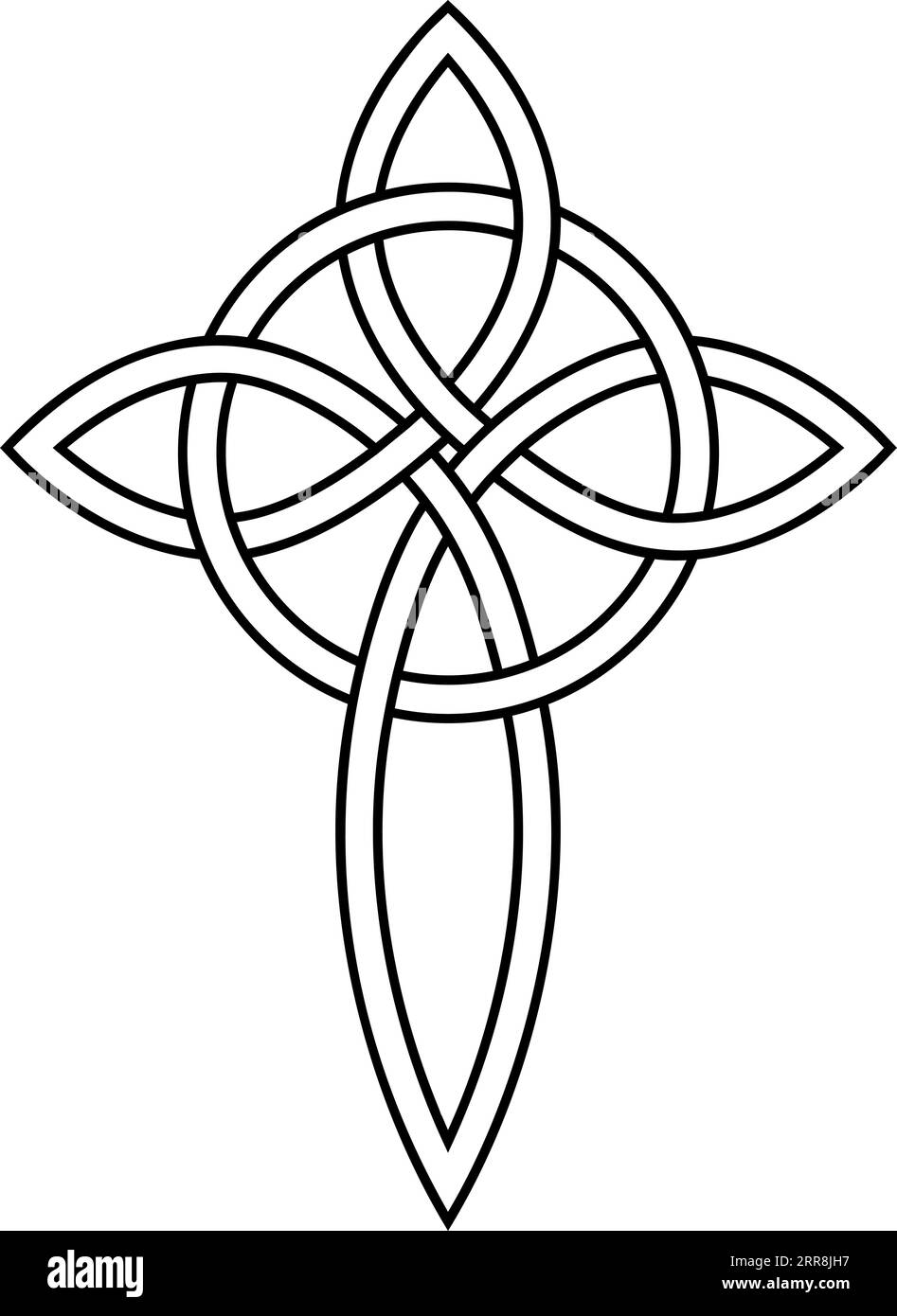 Noeud de croix celtique et cercle magnifique pendentif symbole amitié Illustration de Vecteur