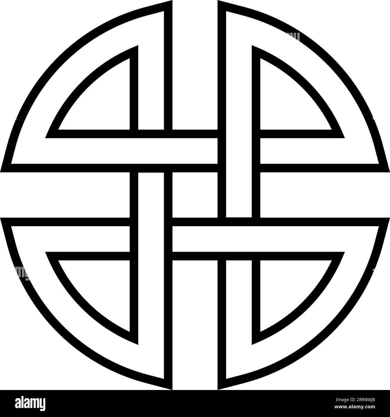 Symbole chinois protection de signe ancien bouclier d'infini protège la magie noire Illustration de Vecteur