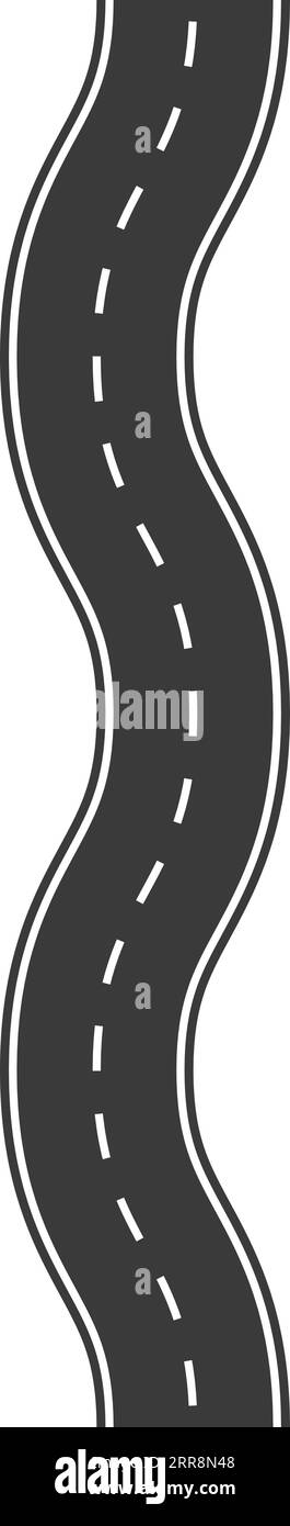 Route avec marquages illustration options route sinueuse alambiquée Illustration de Vecteur