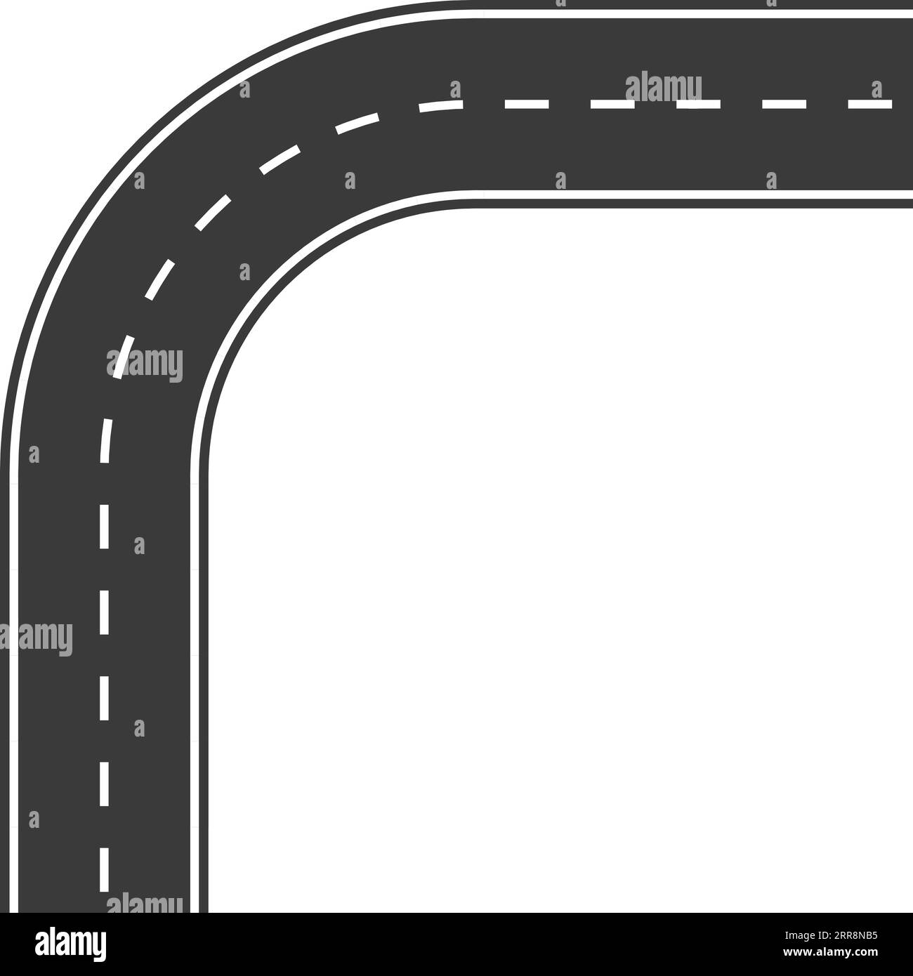 Route avec repères illustration options angle de braquage route Illustration de Vecteur