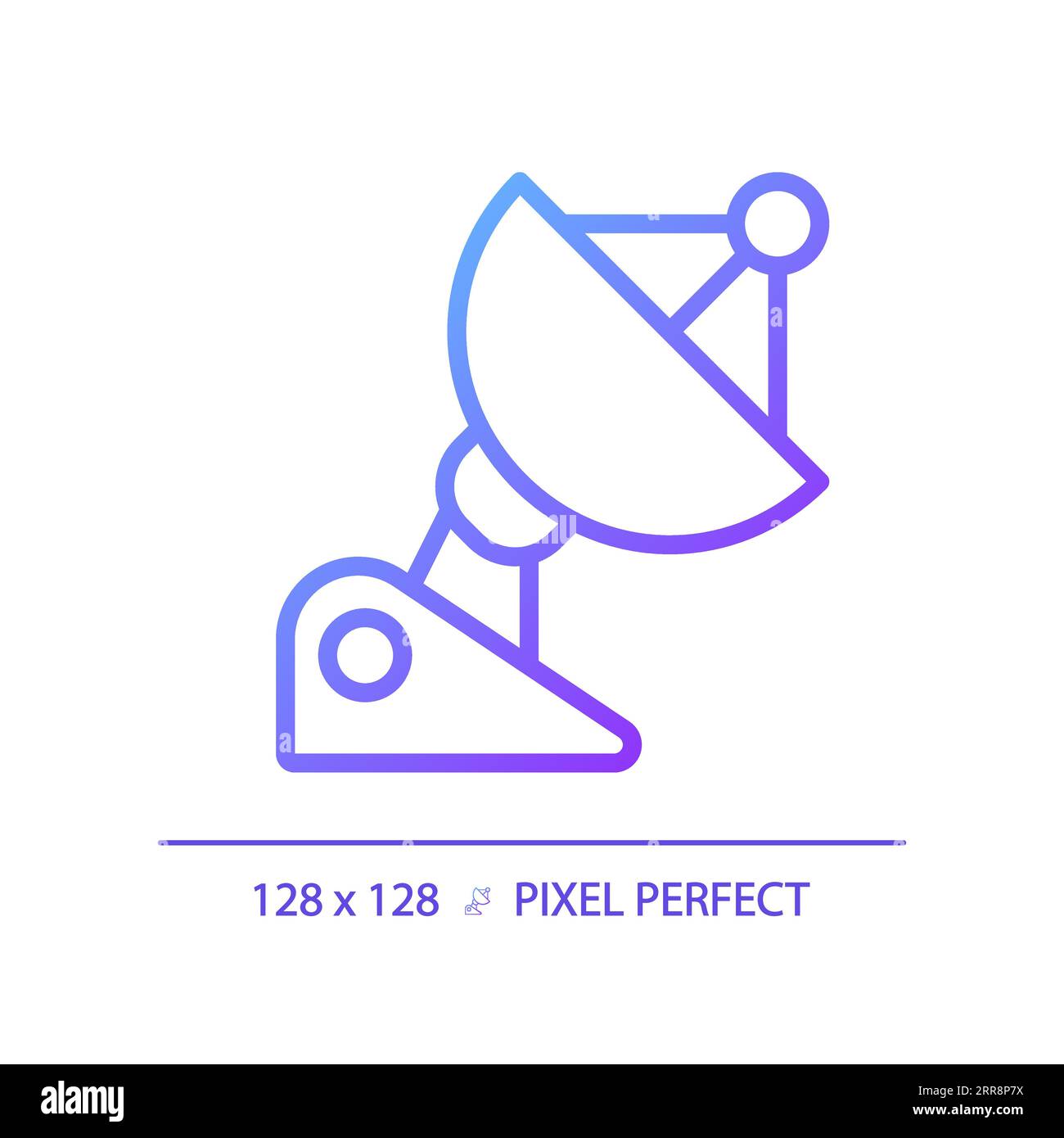 Icône de vecteur linéaire de gradient parfait de pixel parabolique Illustration de Vecteur