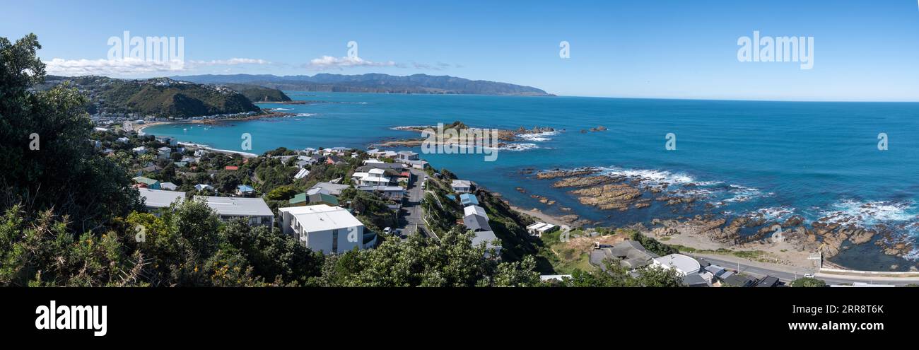 Island Bay, Wellington, Île du Nord, Nouvelle-Zélande Banque D'Images