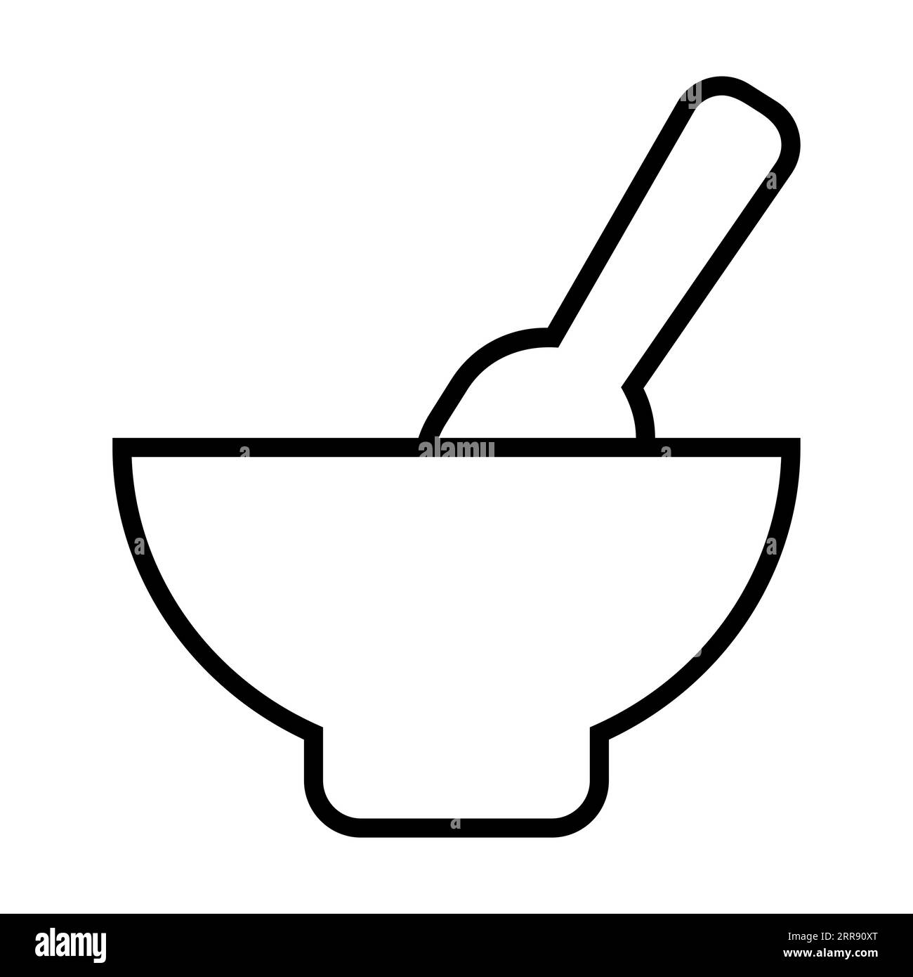 Bol avec cuillère pour nourrir le nouveau-né avec porridge Illustration de Vecteur