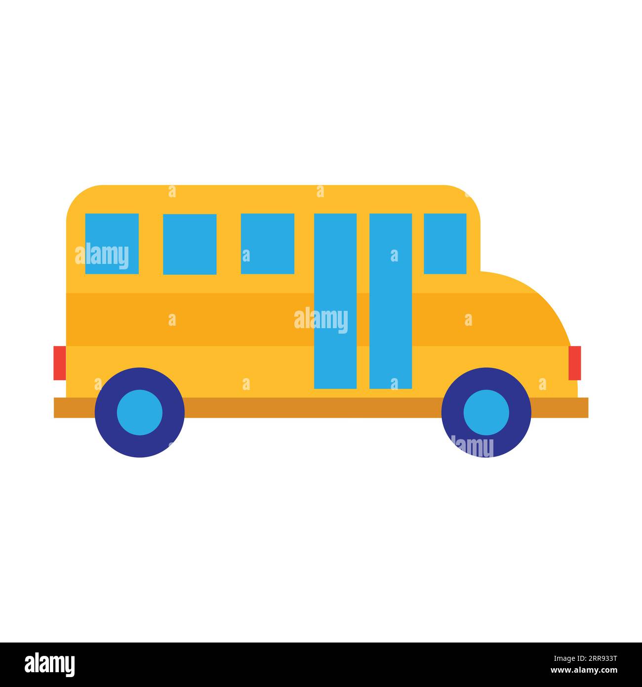 Vecteur de bus scolaire jaune Illustration de Vecteur