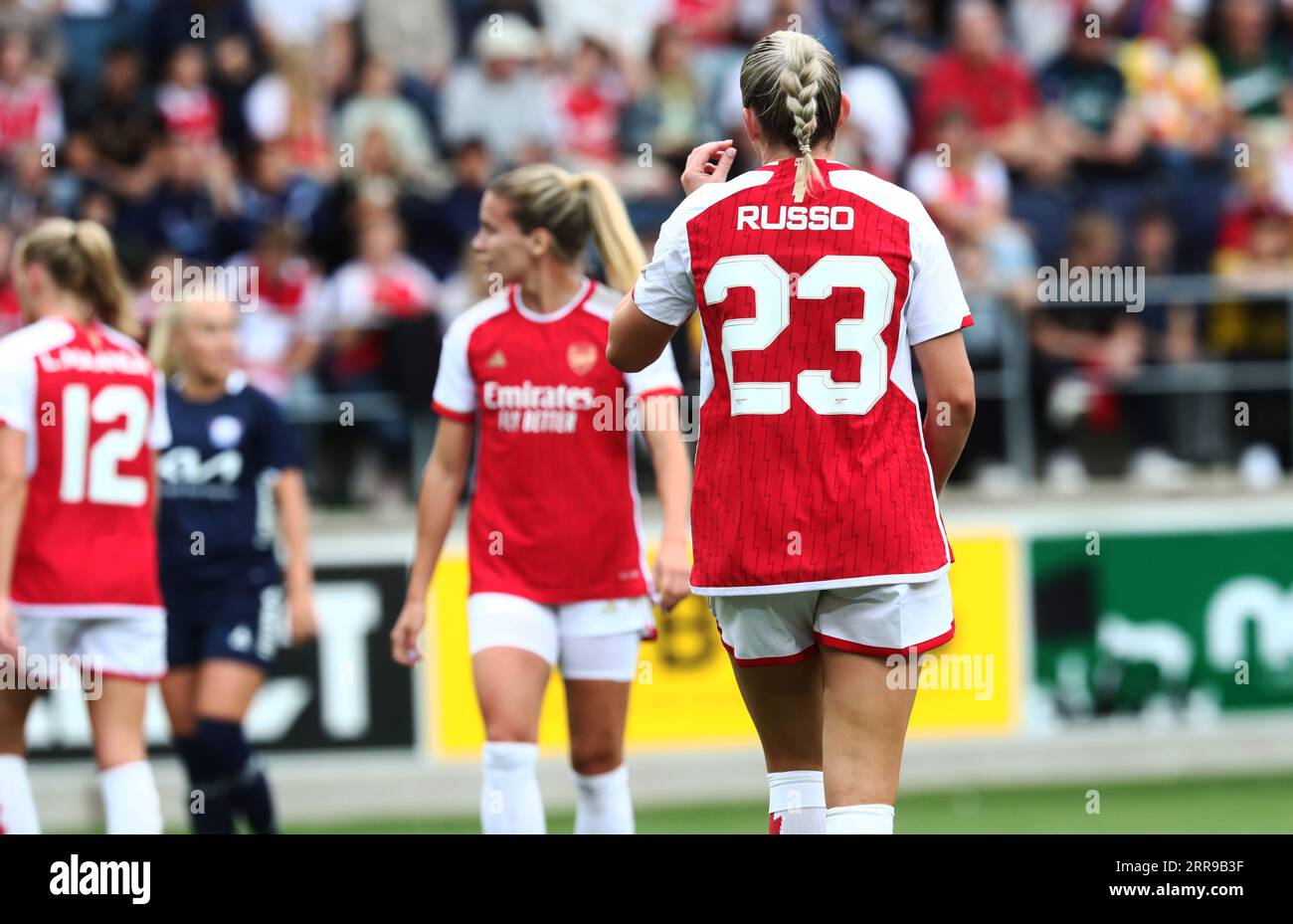 Arsenaux no 23 Alessia Russo lors du match de mercredi entre Arsenal WFC et Linköping FC en UEFA Women's Champions League, ronde 1 du parcours de la Ligue, à Linköping Arena, Linköping, Suède. Banque D'Images