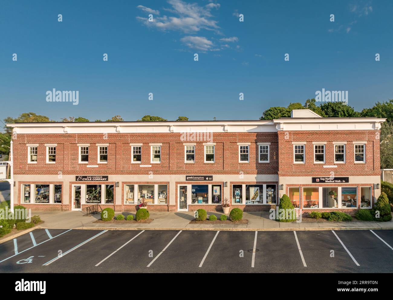 vue aérienne de 34 bay street, port de flèche Banque D'Images