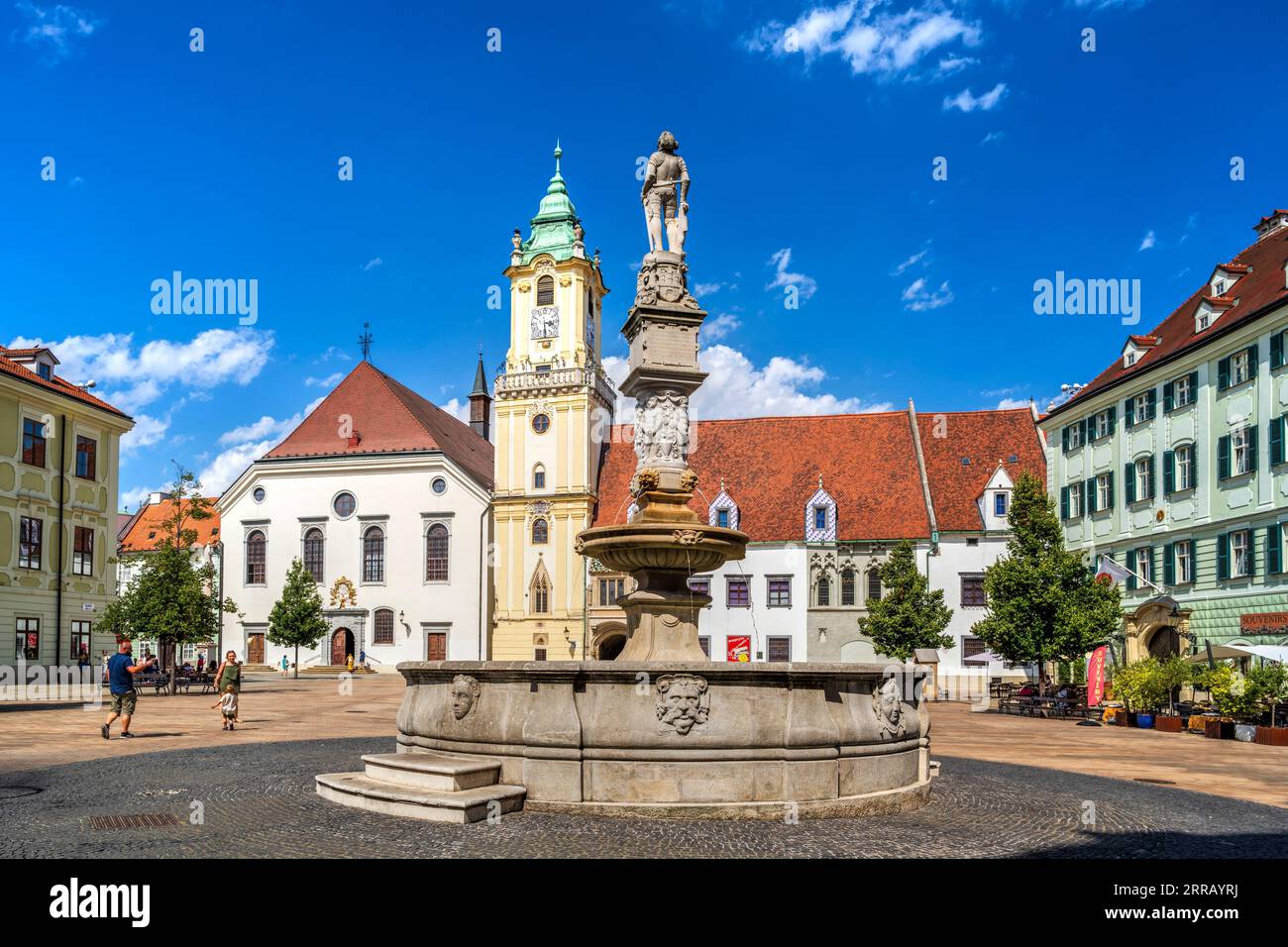 Place principale (Hlavne namestie), Bratislava, Slovaquie Banque D'Images