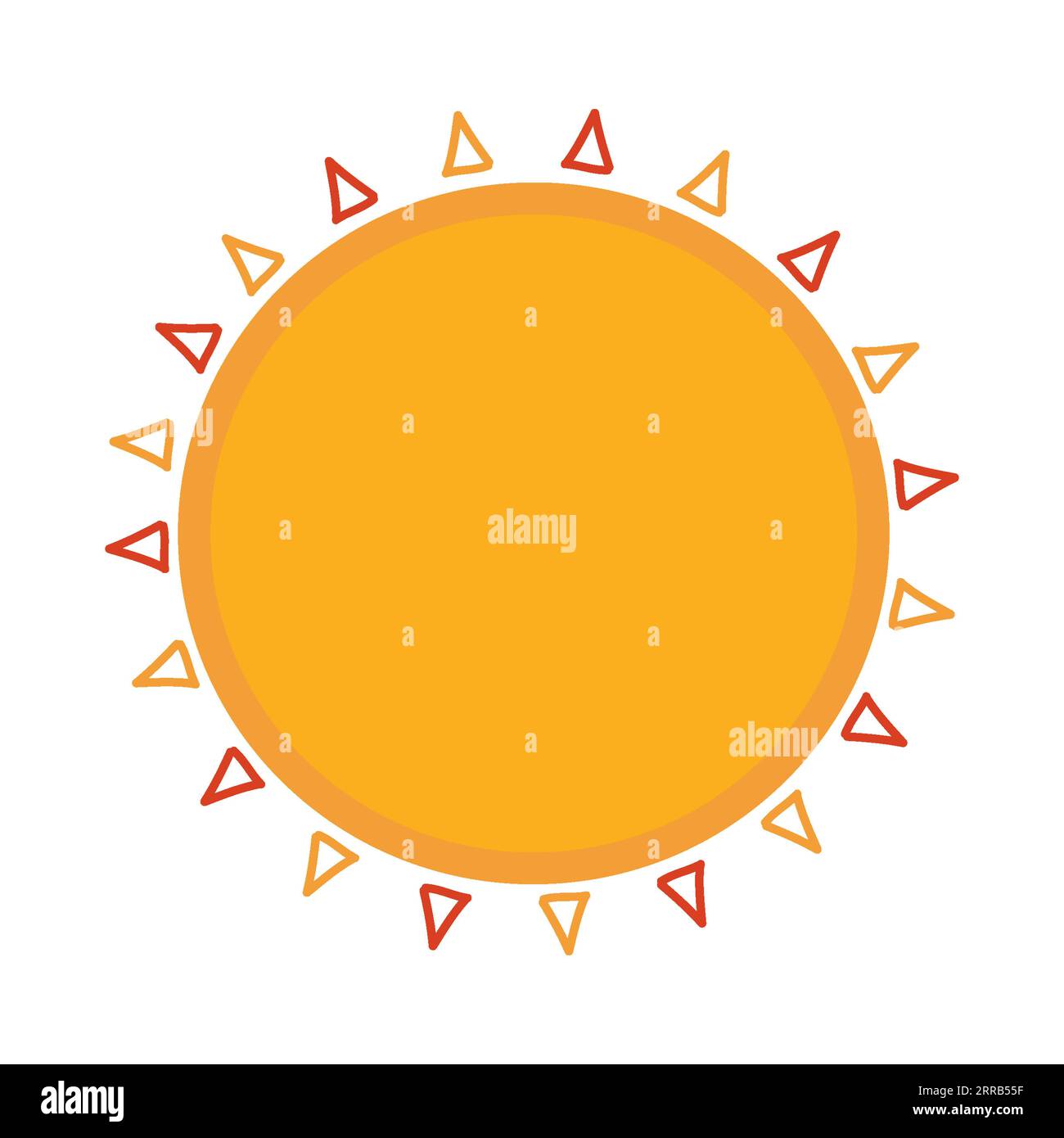 Illustration vectorielle d'icône de soleil de style Boho jaune Illustration de Vecteur