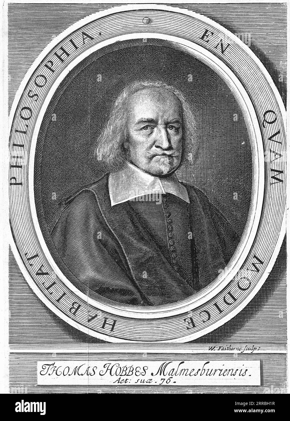 THOMAS HOBBES (1588-1679) philosophe anglais, vers 1670. Banque D'Images
