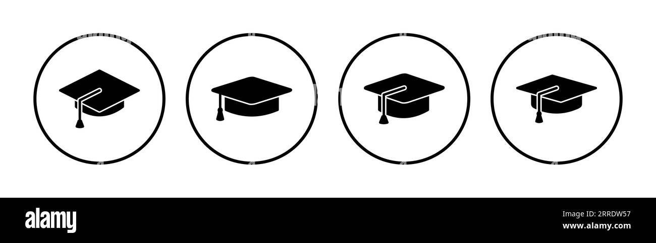 Vecteur d'icône éducation. vecteur d'icône de capuchon de graduation Illustration de Vecteur