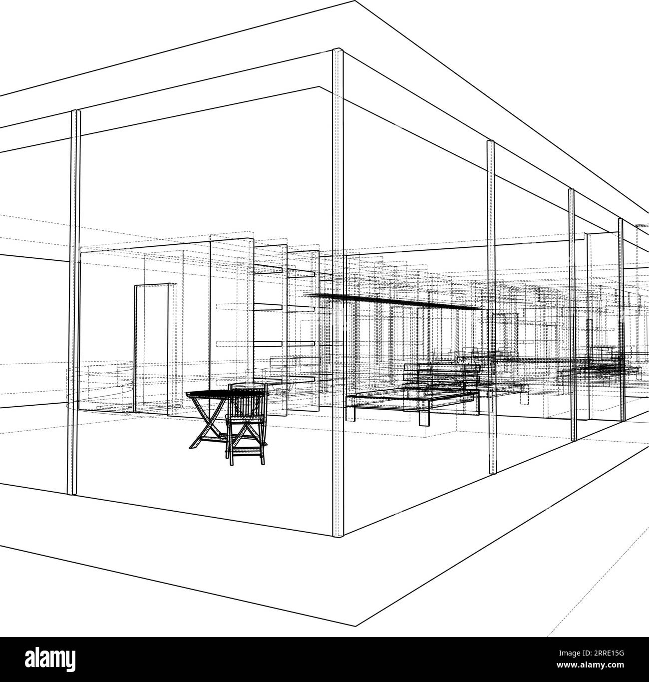 Vecteur de maison de bâtiment résidentiel moderne. Maison familiale moderne. Illustration isolée sur fond blanc. Une illustration vectorielle d'Une maison de famille. Illustration de Vecteur