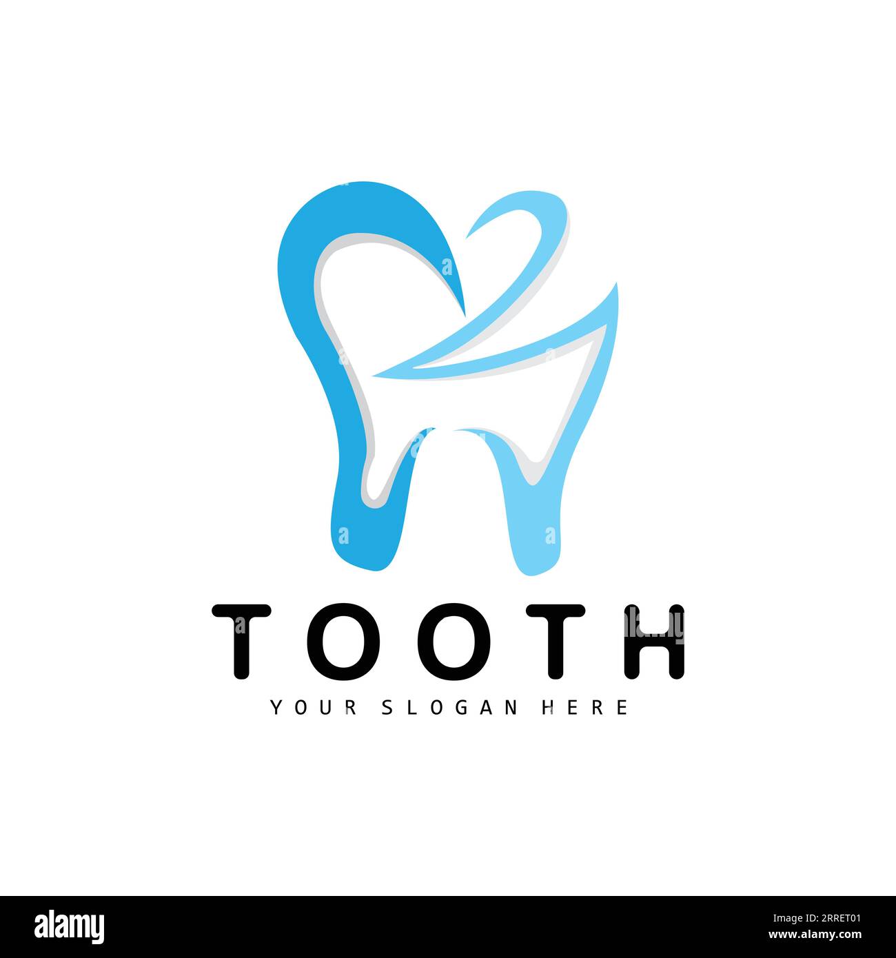 Logo de dent, vecteur de santé dentaire, illustration de marque de soins Illustration de Vecteur