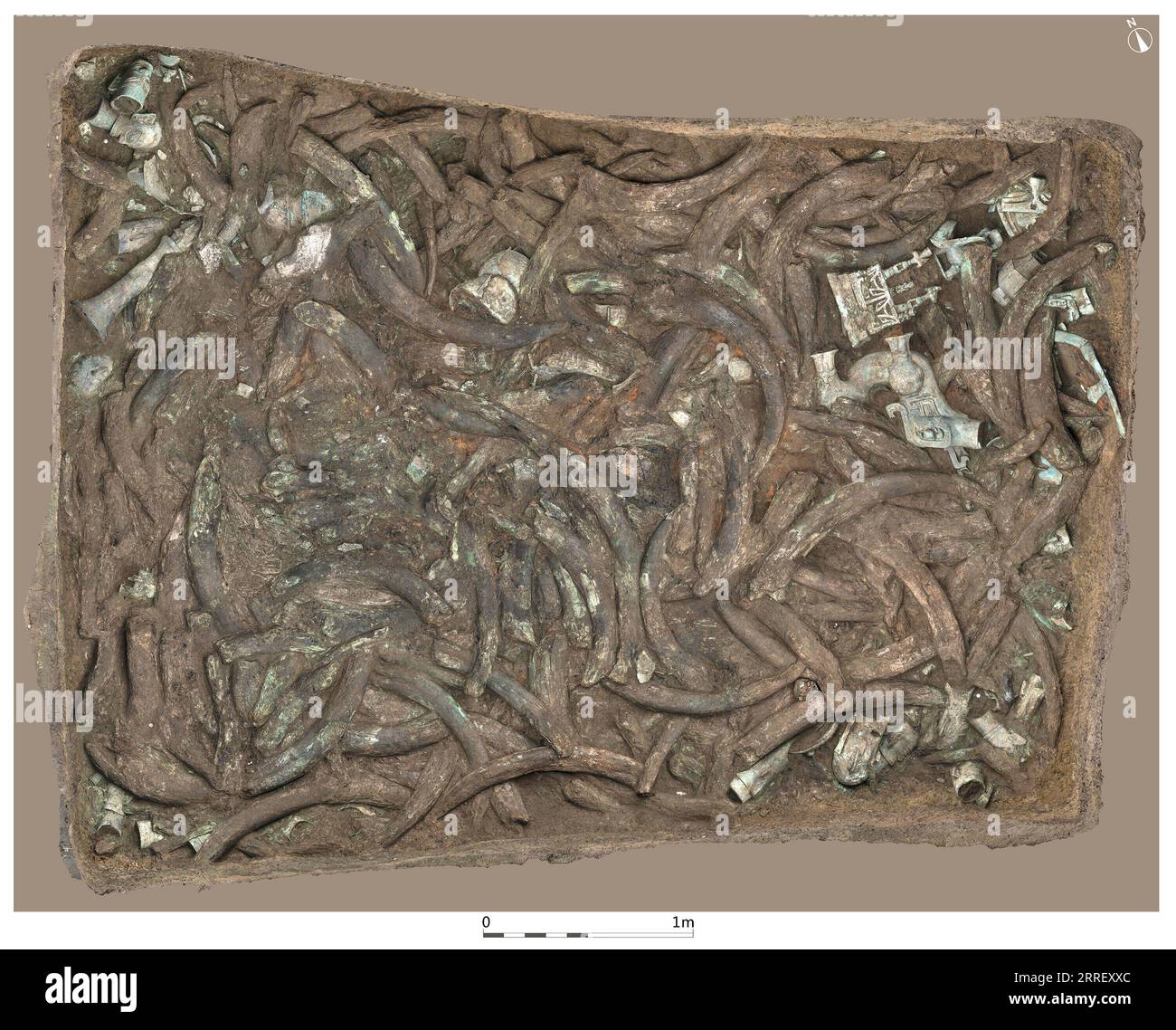 220319 -- PÉKIN, le 19 mars 2022 -- une photo de fichier non datée montre la fosse sacrificielle n° 8 du site des ruines de Sanxingdui dans la ville de Guanghan, dans la province du Sichuan du sud-ouest de la Chine. L Institut d archéologie de l Académie chinoise des sciences sociales a annoncé sa liste des six découvertes archéologiques les plus importantes de 2021. La liste des projets, qui a été annoncé à Pékin vendredi, est la suivante : les sites de ruine paléolithique dans la province sud-ouest du Sichuan l'atelier néolithique de jade reste dans le centre de la Chine s Henan le légendaire site des ruines de Sanxingdui dans le Sichuan deux sites de a Banque D'Images