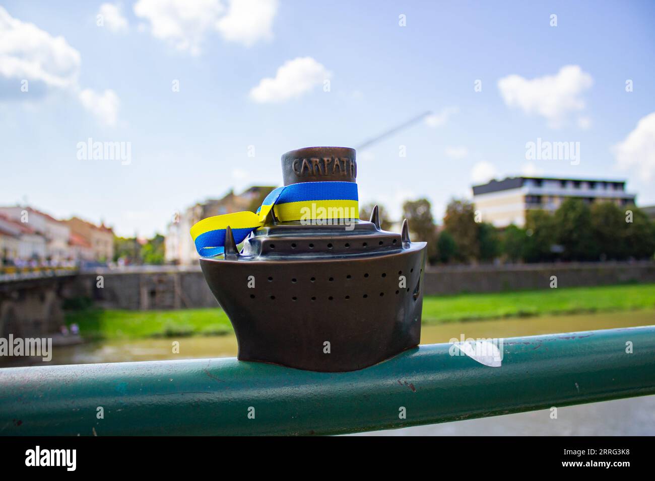 Uzhhorod, Ukraine - 24 août 2023 : mini sculpture RMS Carpathia Banque D'Images