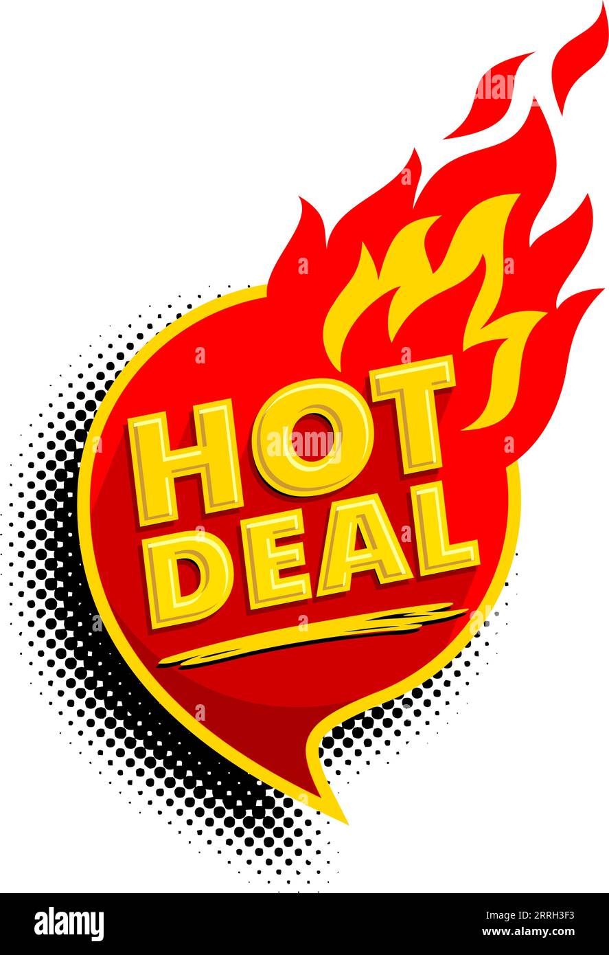 Autocollant de promotion de la promotion spéciale. Bannière feu plat, étiquette de prix, offre spéciale, vente, offre, prix. Vecteur sur fond transparent Illustration de Vecteur