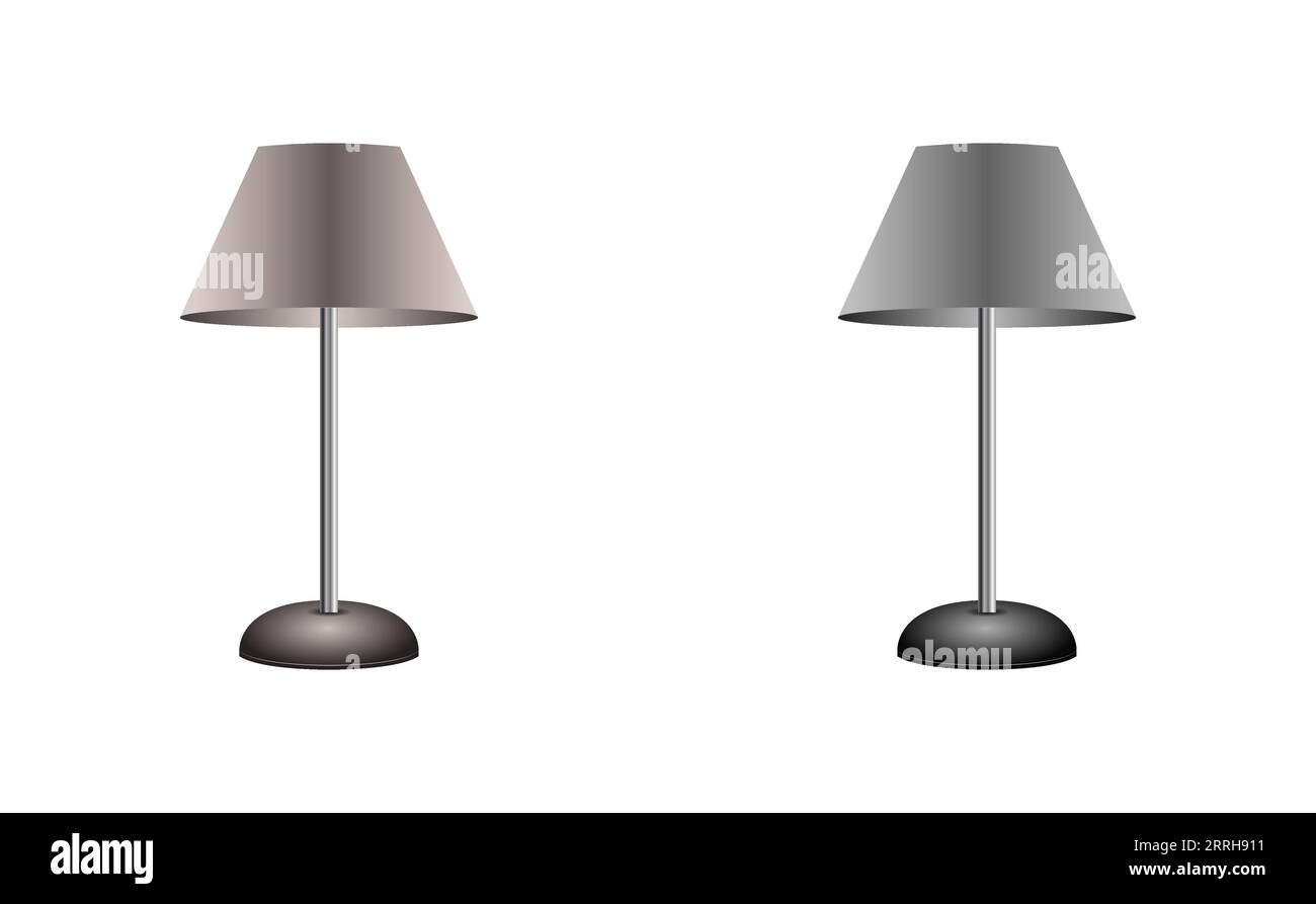 Lampe de support de table pour éclairage Illustration de Vecteur