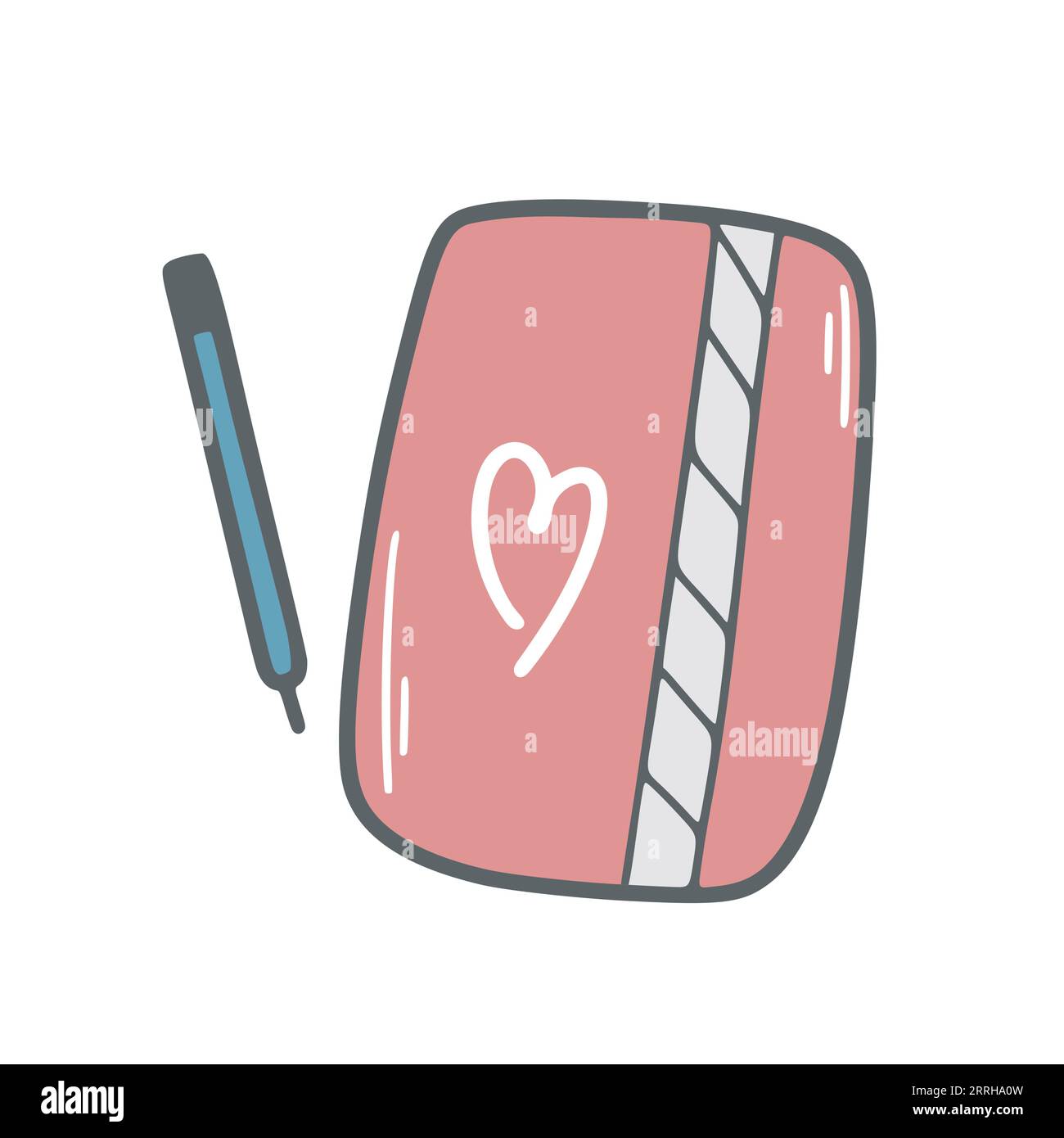 Bloc-notes et stylo dessinés à la main simples. Définir pour les notes style d'esquisse doodle. Clip art book pour les notes, illustration vectorielle isolée Illustration de Vecteur