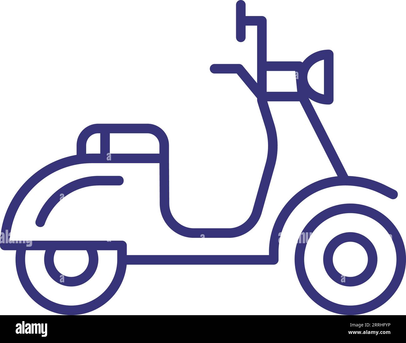 Icône de la ligne de scooter Illustration de Vecteur