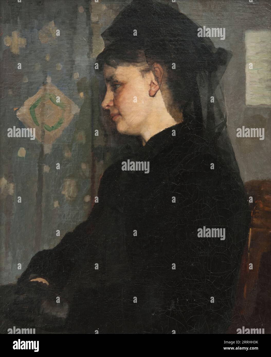 Femme en noir, 1872. Banque D'Images