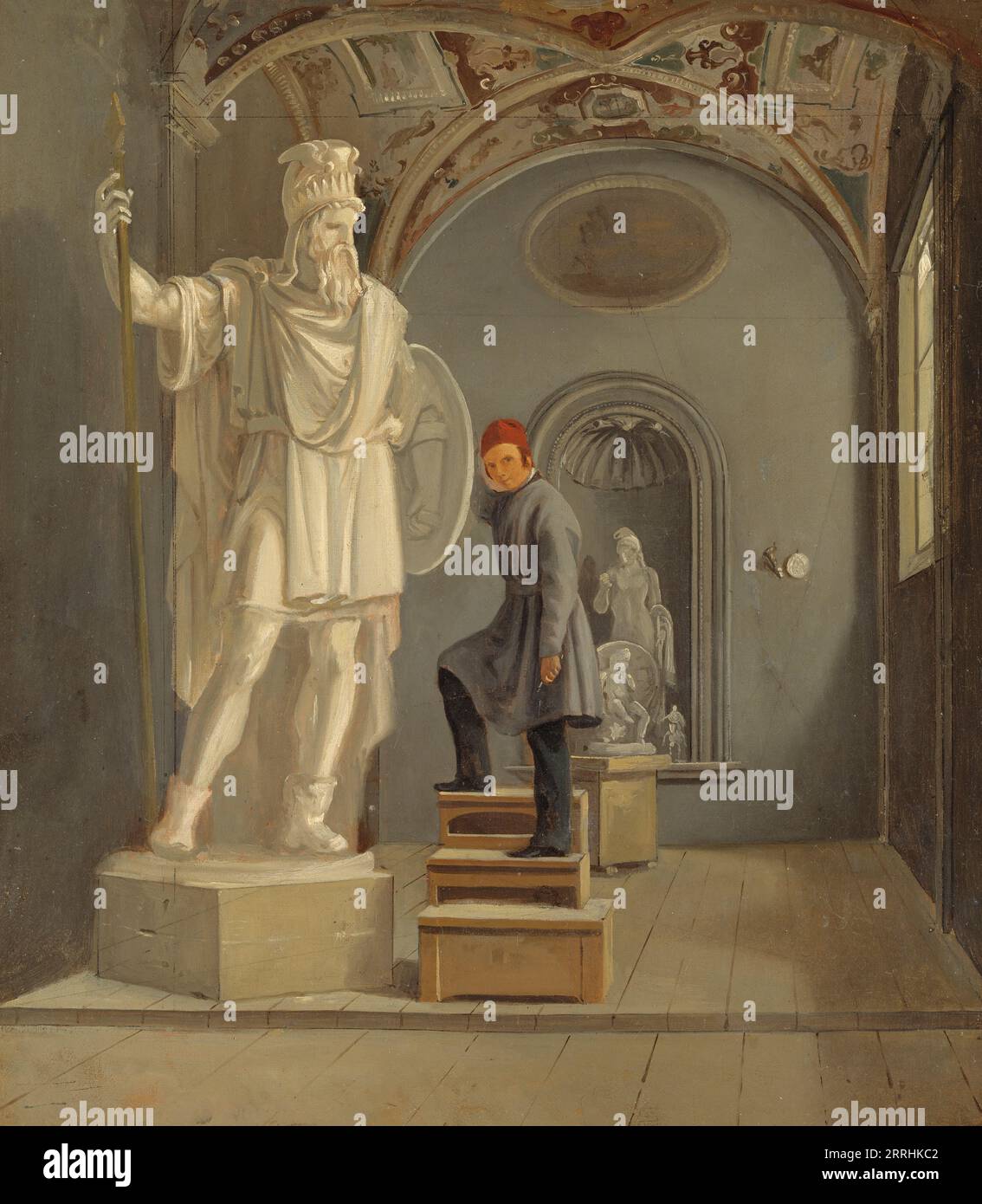 Atelier du sculpteur Fogelberg à Rome, 1831. Banque D'Images