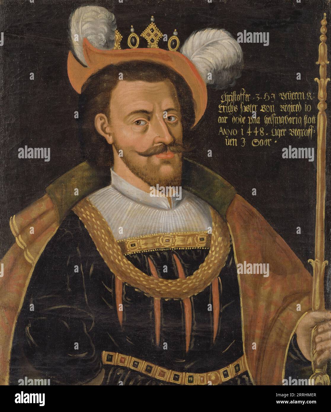 Kristoffer, 1418-48, de Bavière roi de Danemark Norvège et de Suède, c15ème siècle. Banque D'Images