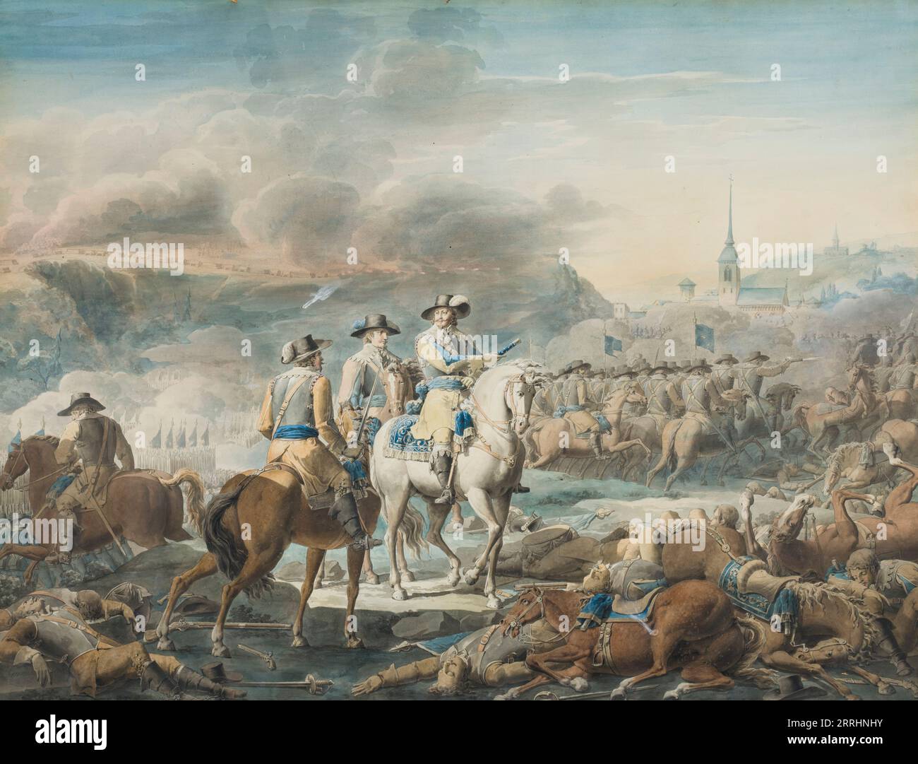 Le roi Gustave II Adolphe de Suède à Wittstock, 1810. Banque D'Images