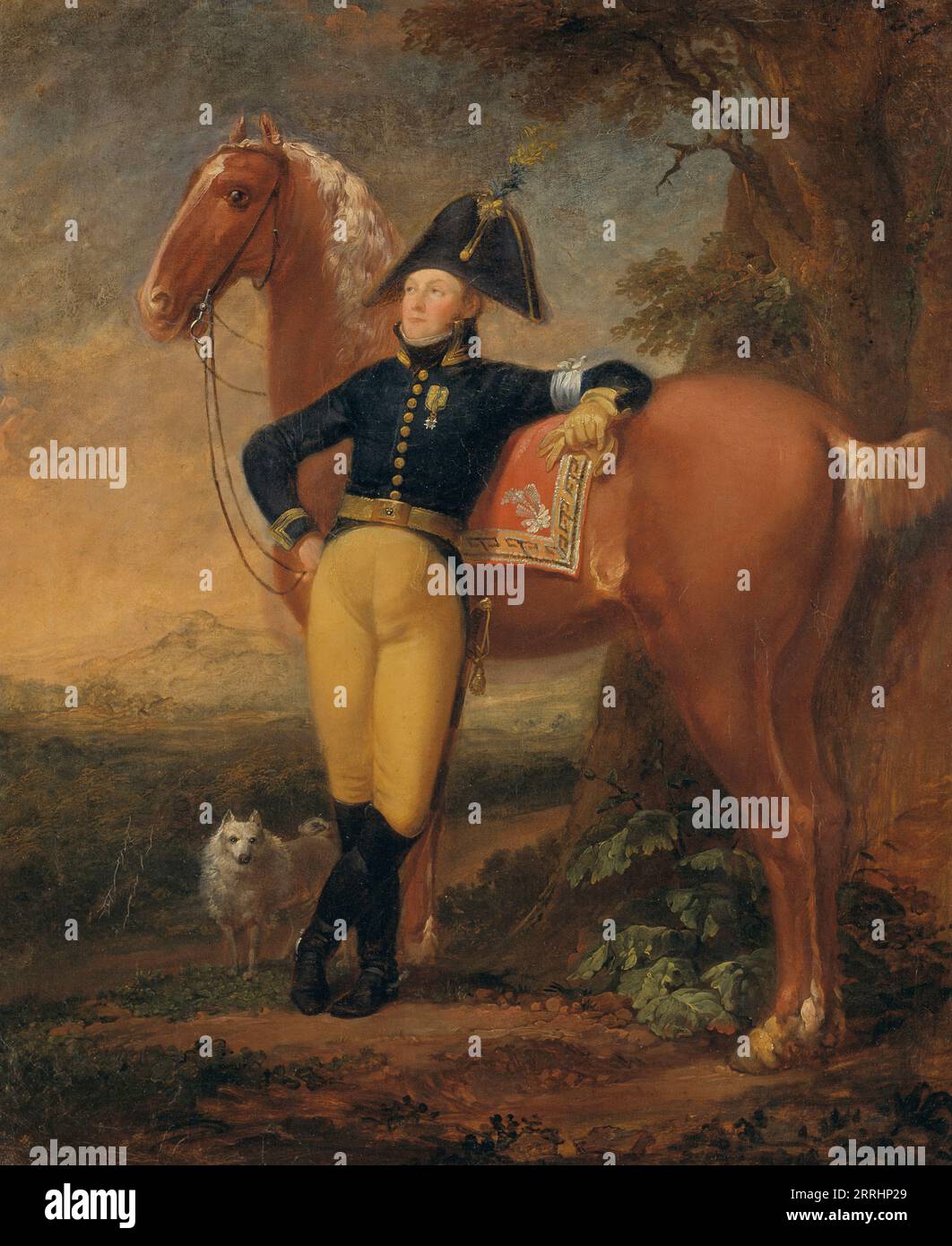 Johan Adam von Gertten (1767-1835), colonel, gouverneur de Str&#xf6 ; château de msholm, peintre paysagiste, fin 18e-début 19e siècle. Banque D'Images