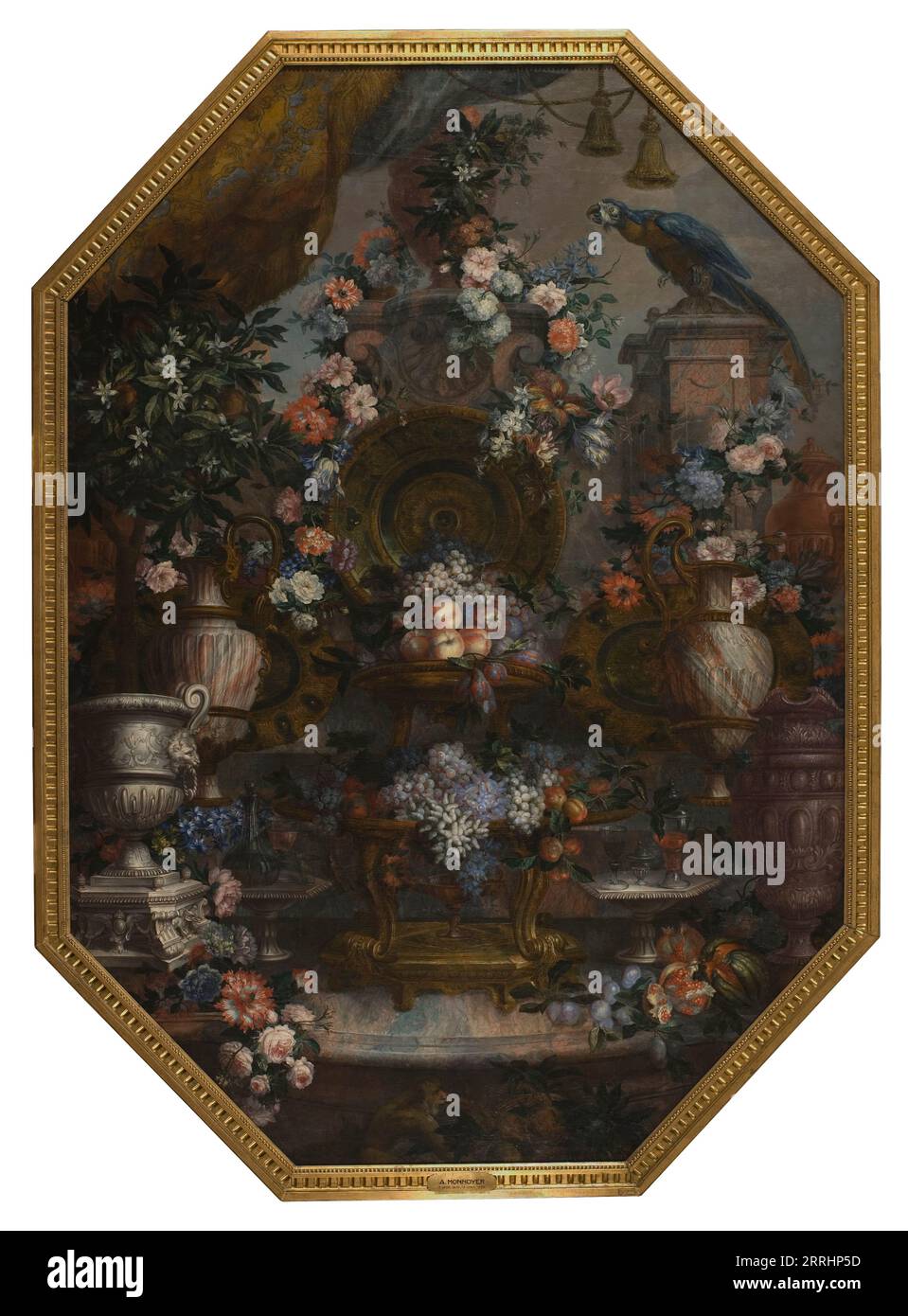 Grande fleur avec urnes précieuses, fin 17e-début 18e siècle. Banque D'Images