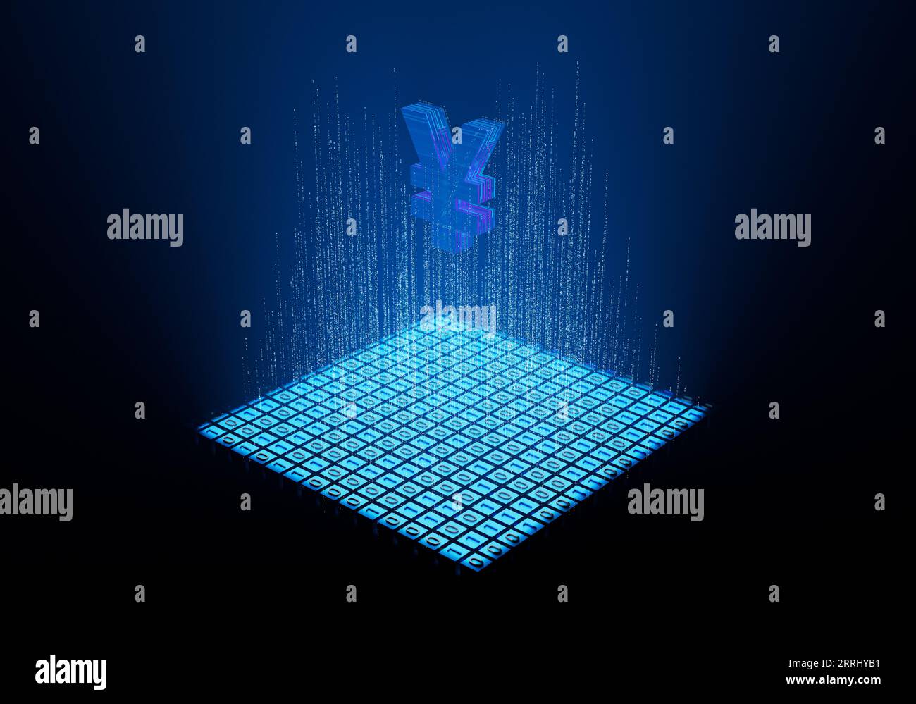 symbole de devise high-tech de données symbole de renminbi tech finance Banque D'Images