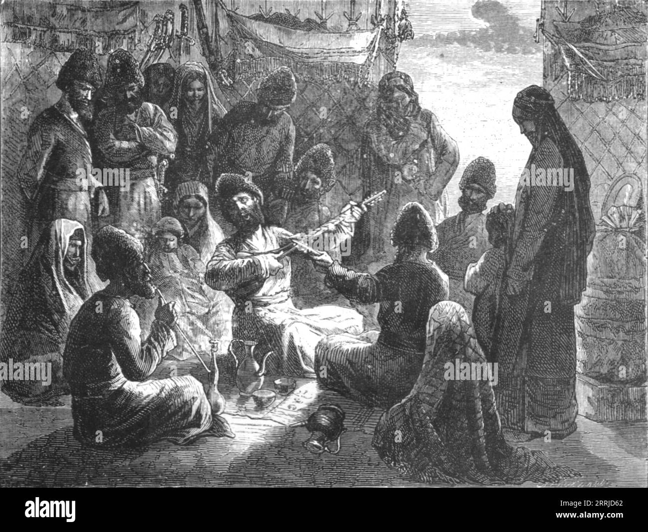 'A Turkoman Interior ; Notes on Western Turkistan', 1875. Extrait de 'Voyages illustrés' de H.W. Bates. [Cassell, Petter et Galpin, c1880, Londres] et Galpin. Banque D'Images