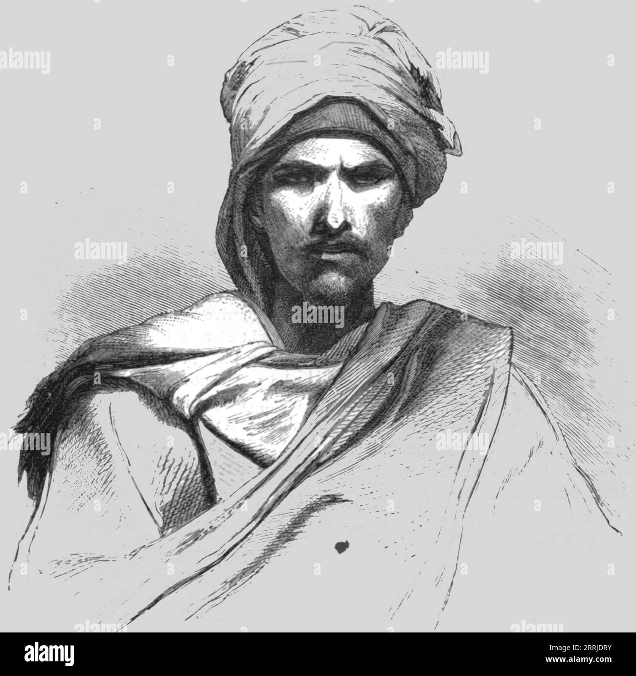 'Bédouin du Sinaï ; la mer Rouge', 1875. Extrait de 'Voyages illustrés' de H.W. Bates. [Cassell, Petter et Galpin, c1880, Londres] et Galpin. Banque D'Images