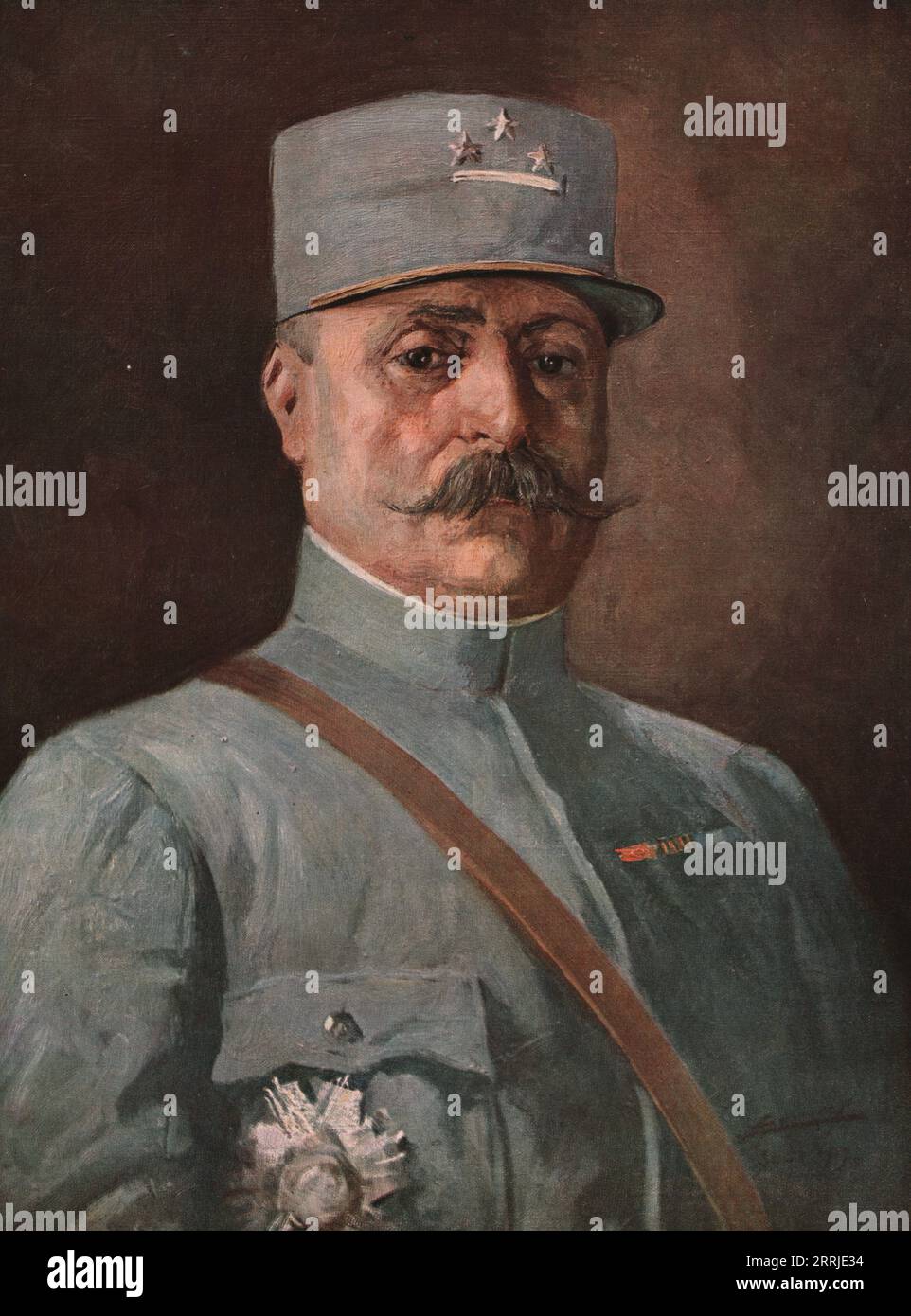 « Général Guillauma », 1917. Extrait de "l'Album de la Guerre 1914-1919, Volume 2" [l'Illustration, Paris, 1924]. Banque D'Images