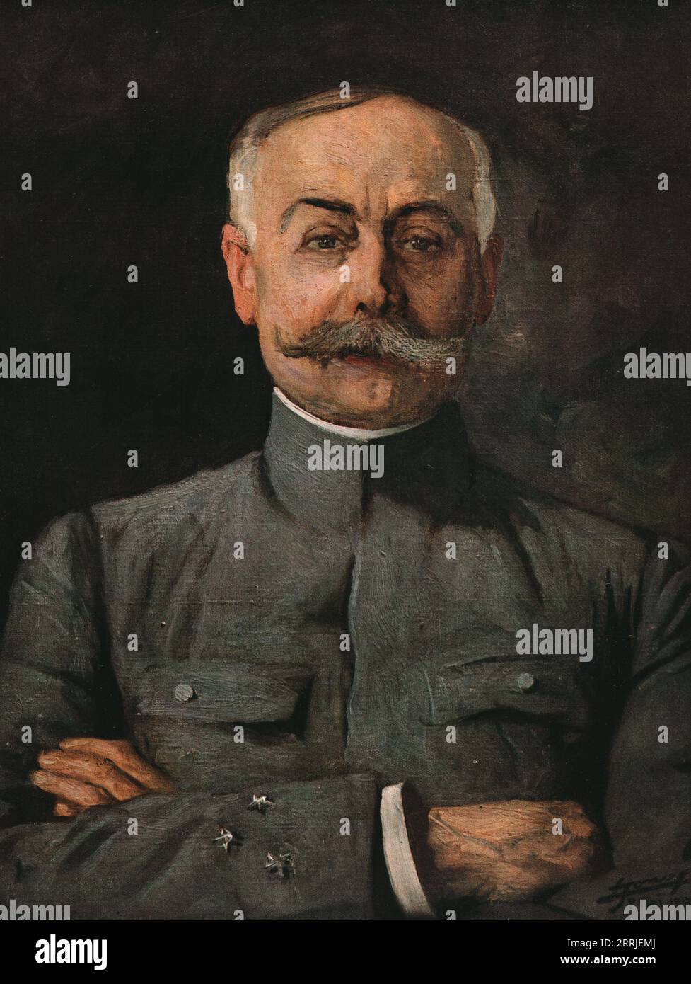 'General Anthoine', 1917. Extrait de "l'Album de la Guerre 1914-1919, Volume 2" [l'Illustration, Paris, 1924]. Banque D'Images