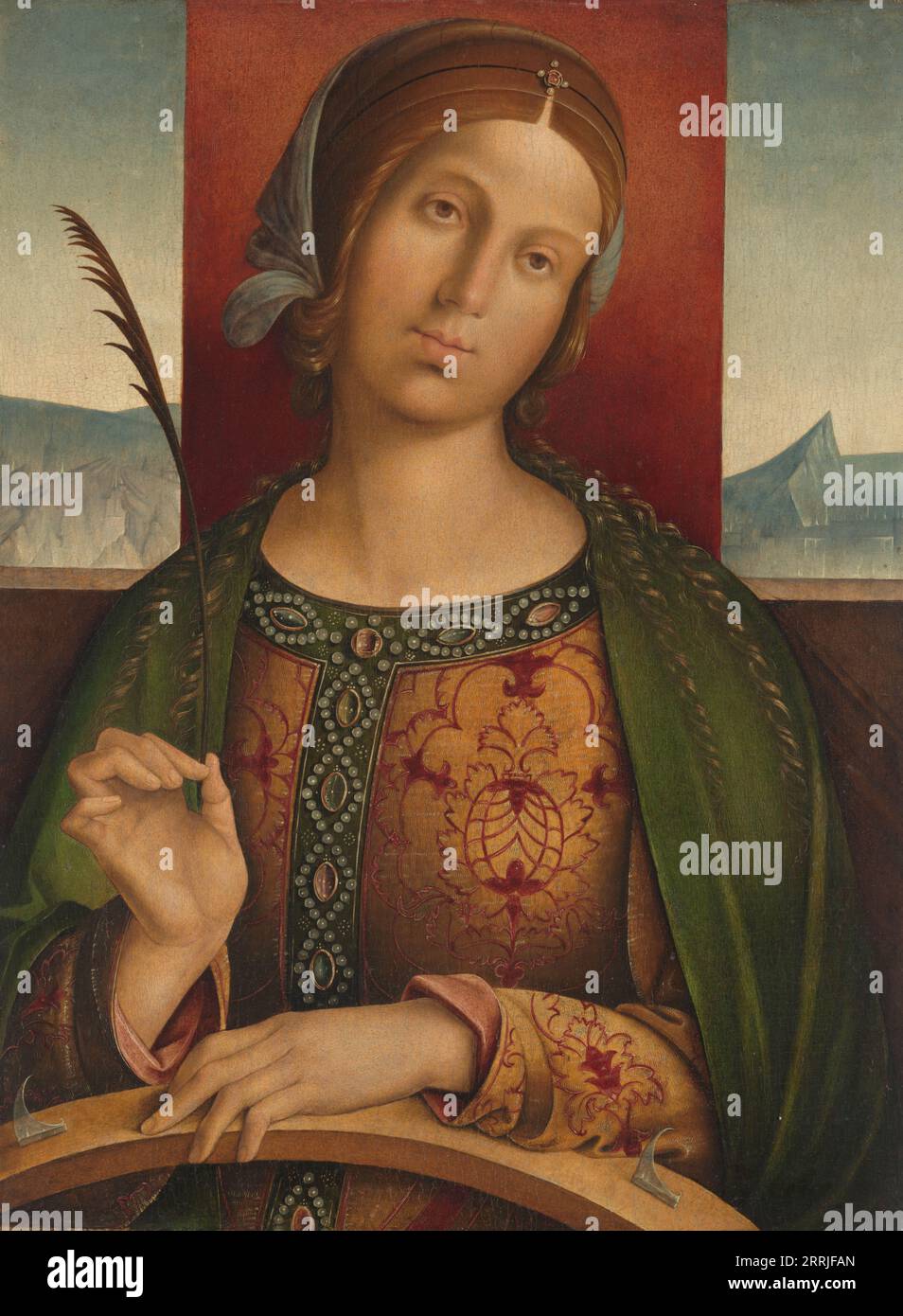 Sainte Catherine d'Alexandrie, 1500-1530. Banque D'Images