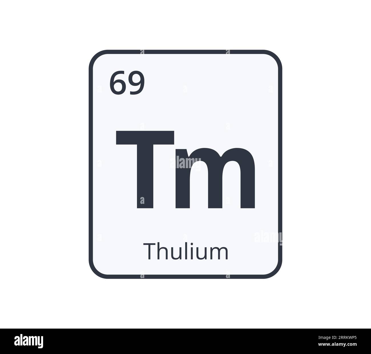 Symbole chimique thulium. Illustration de Vecteur