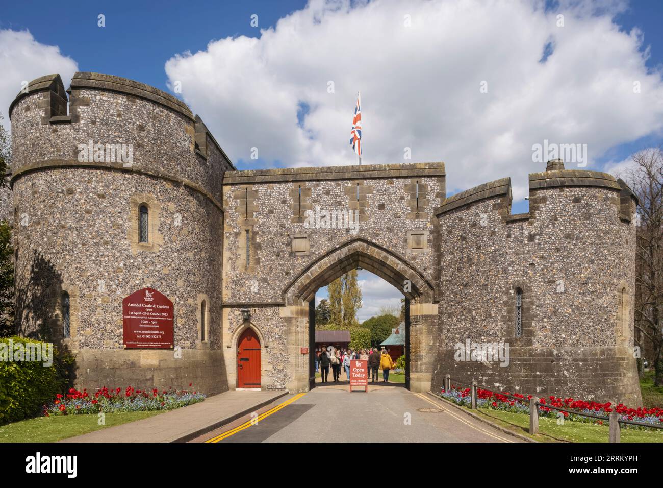 Angleterre, Sussex, West Sussex, Arundel, Château d'Arundel, La porte d'entrée Banque D'Images