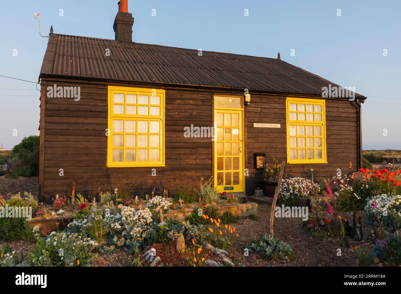 Angleterre, Kent, Dungeness, Prospect Cottage, l'ancien domicile du réalisateur Derek Jarman Banque D'Images
