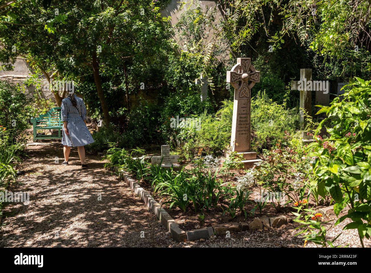 Le cimetière de Little Anglikan près de l'église Saint Andrews à Tanger, au Maroc Banque D'Images