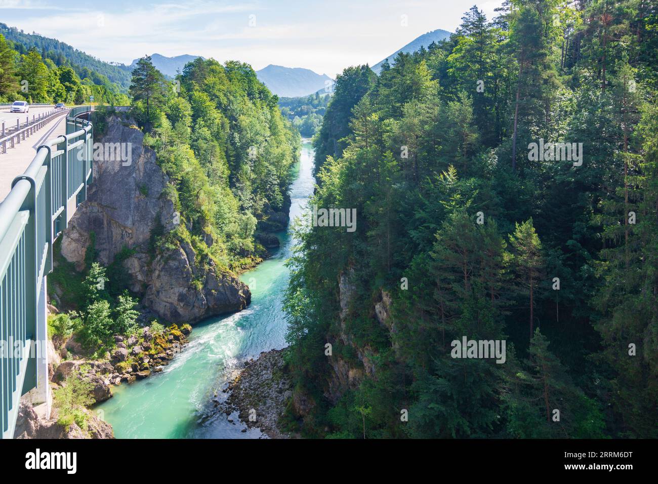 Micheldorf à Oberösterreich, gorge Steyrdurchbruch (percée de la rivière Steyr), pont routier à Steyr, Nationalpark Region, haute-Autriche, Autriche Banque D'Images