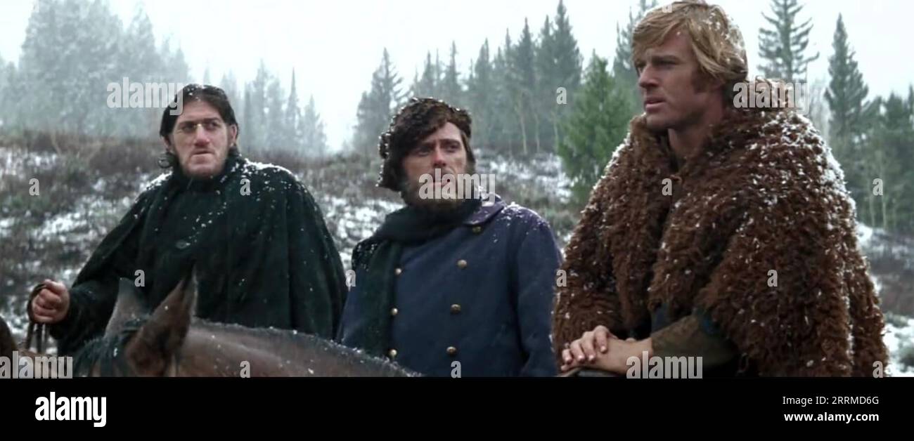 JEREMIAH JOHNSON 19, Paul Benedict, Jack Colvin72 Warner Bros film avec de droite : Robert Redford Banque D'Images