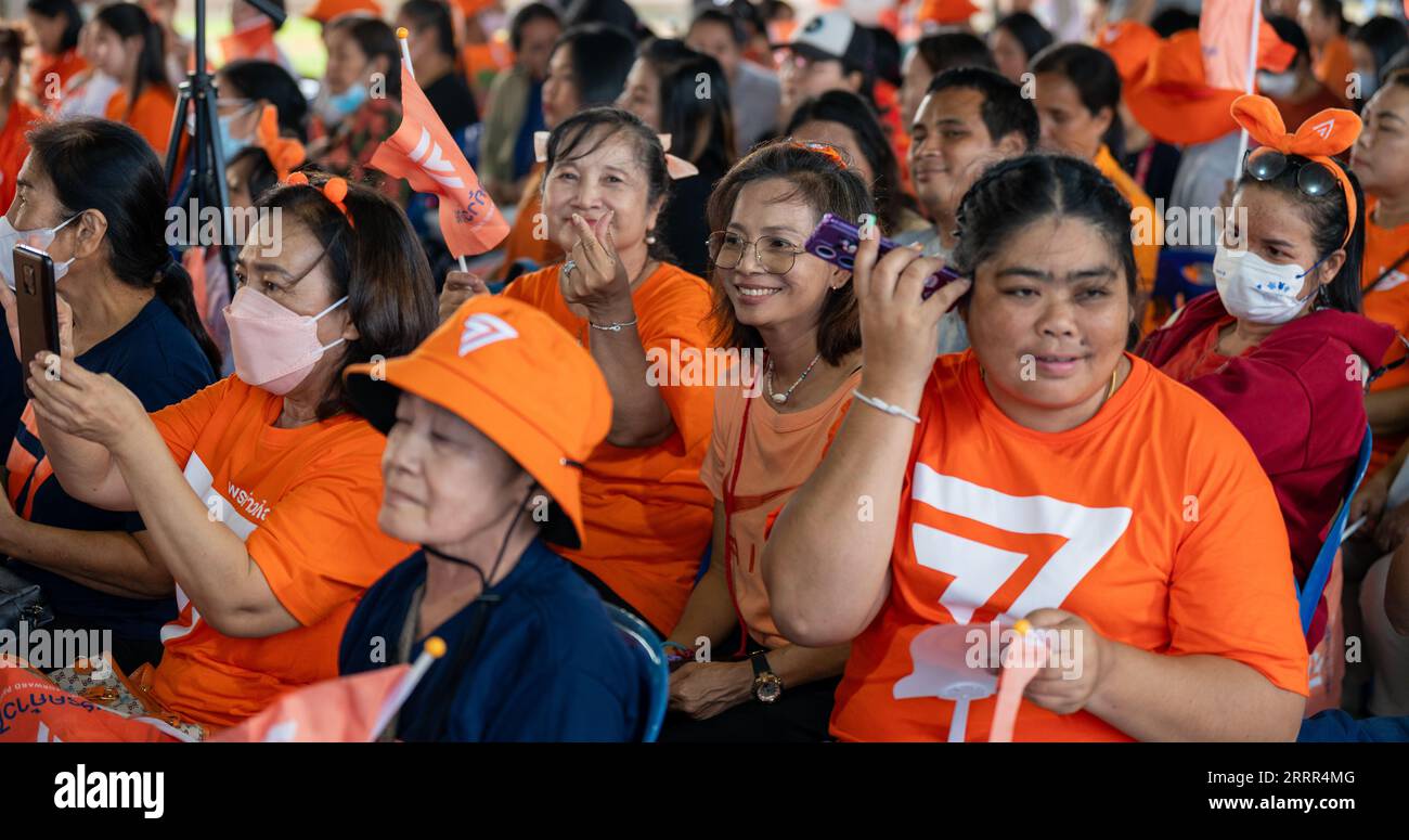 Campagne électorale du parti Move Forward à Rayong - septembre 2023 Banque D'Images