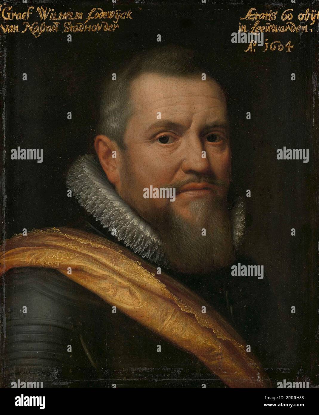 Portrait de Willem Lodewijk (1560-1620), comte de Nassau, surnommé en frison « US heit » (notre père), Michiel Jansz van Mierevelt (atelier de), 16092012-07-05 Banque D'Images
