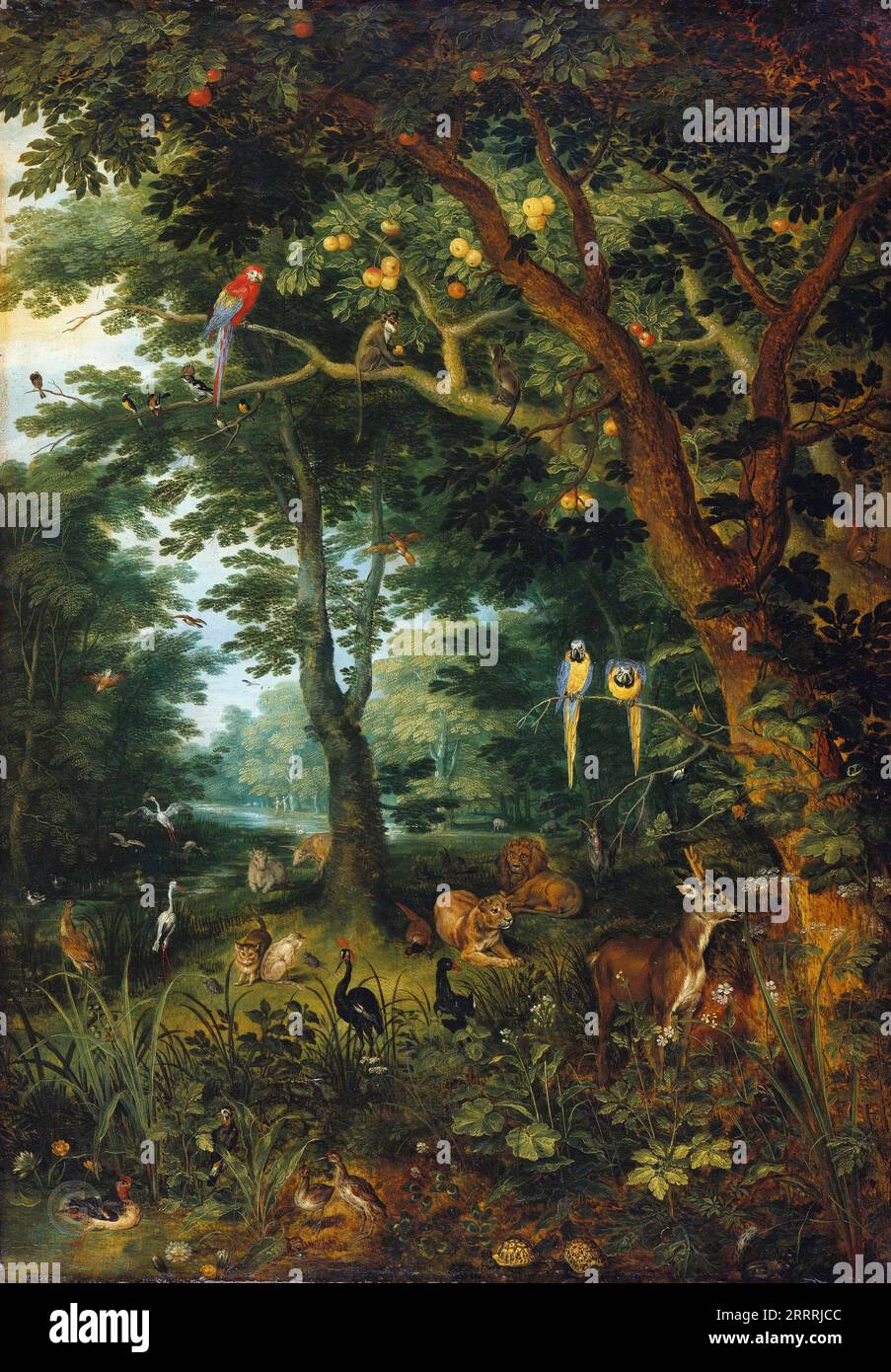Jan Brueghel II (1601-1678) - le Paradis c.1650. 60x42 Banque D'Images
