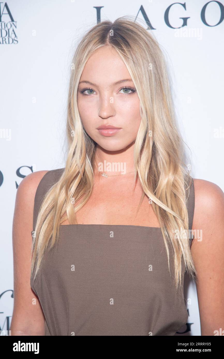 New York, États-Unis. 08 septembre 2023. NEW YORK, NEW YORK - 08 SEPTEMBRE : Lila Grace Moss participe au Daily Front Row Fashion Media Awards 2023 au Rainbow Room le 08 septembre 2023 à New York. Crédit : Ron Adar/Alamy Live News Banque D'Images