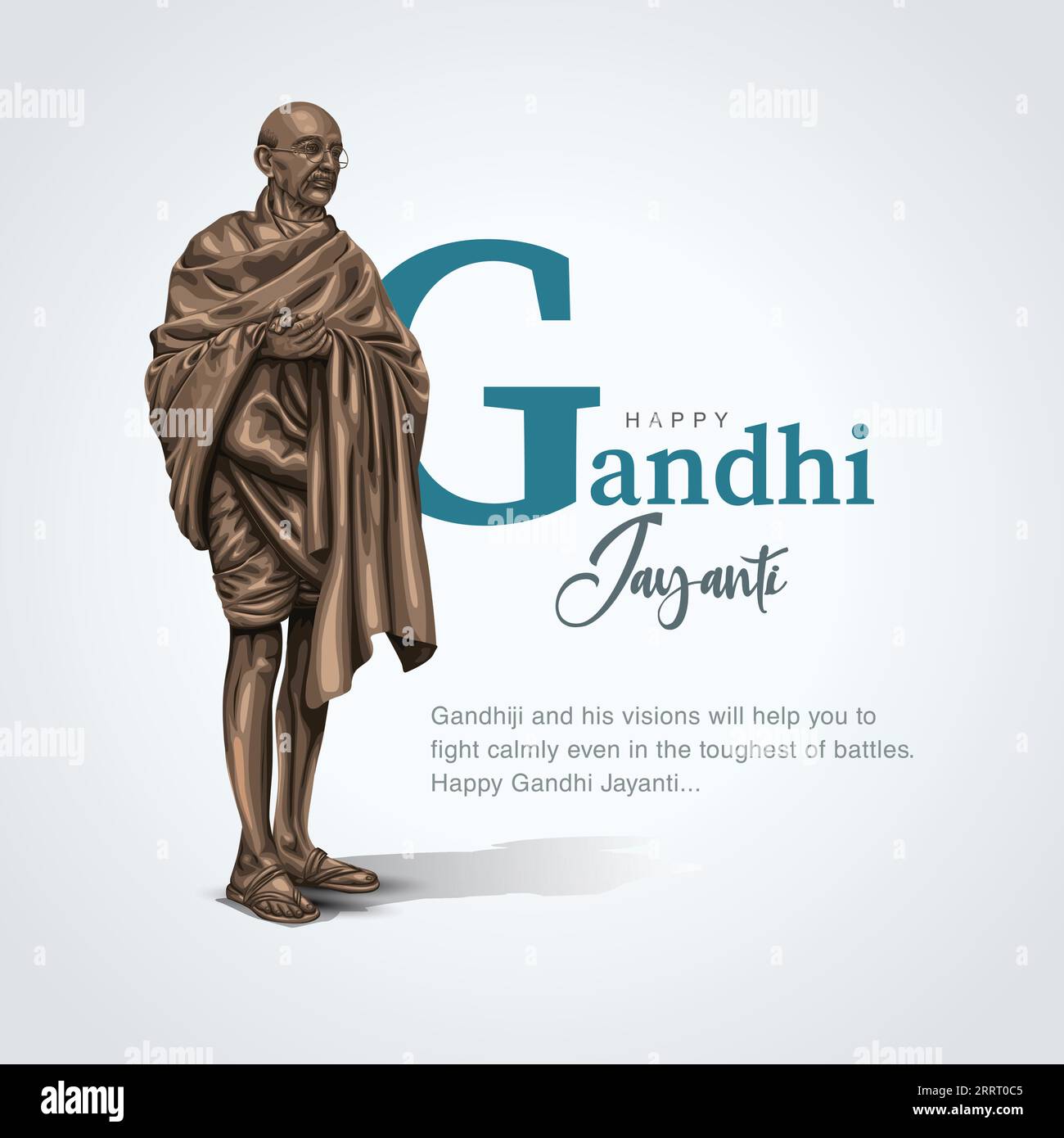 2 octobre Happy gandhi jayanti. Combattant de la liberté indienne Mahatma Gandhi il est connu sous le nom de Bapu. conception abstraite d'illustration vectorielle Illustration de Vecteur