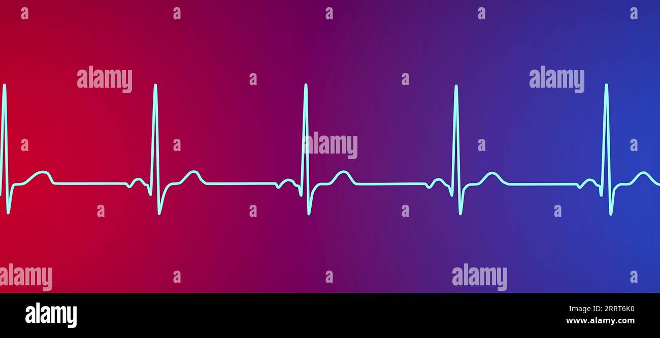 Rythme cardiaque sain, illustration Banque D'Images