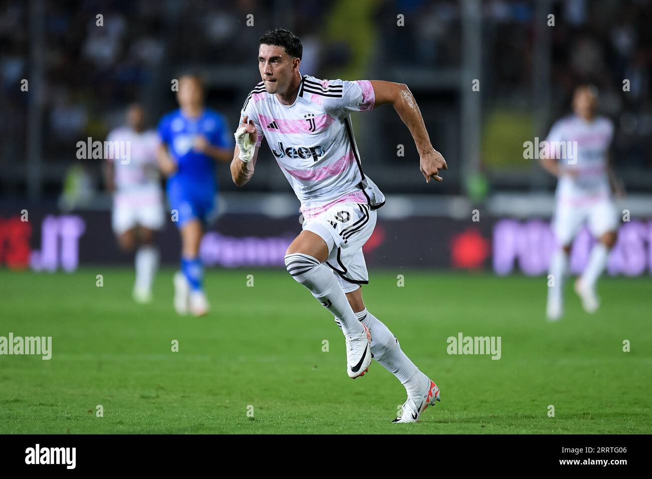 Dusan Vlahovic de Juventus FC lors du match Serie A Tim entre Empoli FC et Juventus FC au Stadio Carlo Castellani le 3 septembre 2023 à Empoli, Italie. Banque D'Images